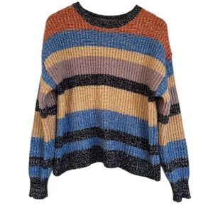 C&C California Crewneck Stripes Sweater Size Medium
